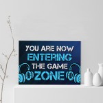 Gaming Sign Wall Art For Boys Bedroom Games Room Gamer Gift