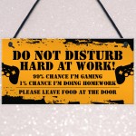 Gaming Do Not Distrub Funny Gamer Sign For Boys Bedroom Games