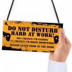 Gaming Do Not Distrub Funny Gamer Sign For Boys Bedroom Games
