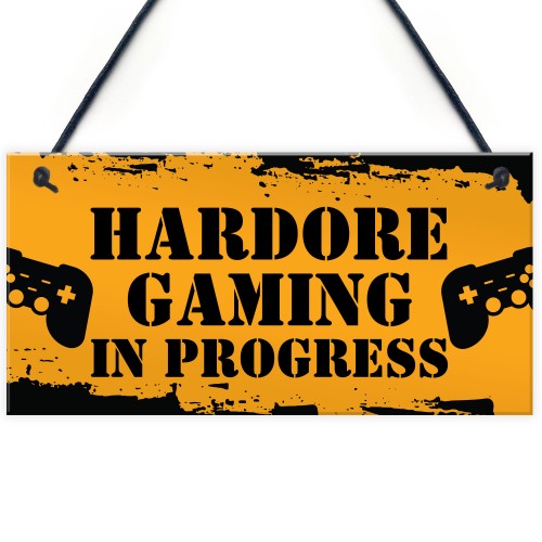 Gamer Bedroom Door Sign Funny Gaming Gift For Brother Son Games 
