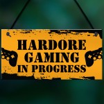 Gamer Bedroom Door Sign Funny Gaming Gift For Brother Son Games 