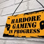 Gamer Bedroom Door Sign Funny Gaming Gift For Brother Son Games 