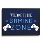 GAMING ZONE Framed Wall Art For Boys Bedroom Games Room