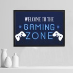 GAMING ZONE Framed Wall Art For Boys Bedroom Games Room