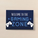 GAMING ZONE Wall Art For Boys Bedroom Games Room Gamer Gift