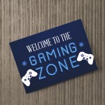 GAMING ZONE Wall Art For Boys Bedroom Games Room Gamer Gift