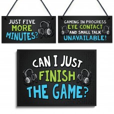 Gamer Pack Gaming Door Signs Wall Print Funny Game Accessories