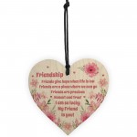 Friendship Best Friend Plaque For Special Friend Wooden Heart