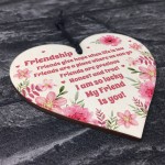 Friendship Best Friend Plaque For Special Friend Wooden Heart