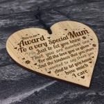 Gift for Mum Special Mum Wooden Plaque Mum Birthday Gifts