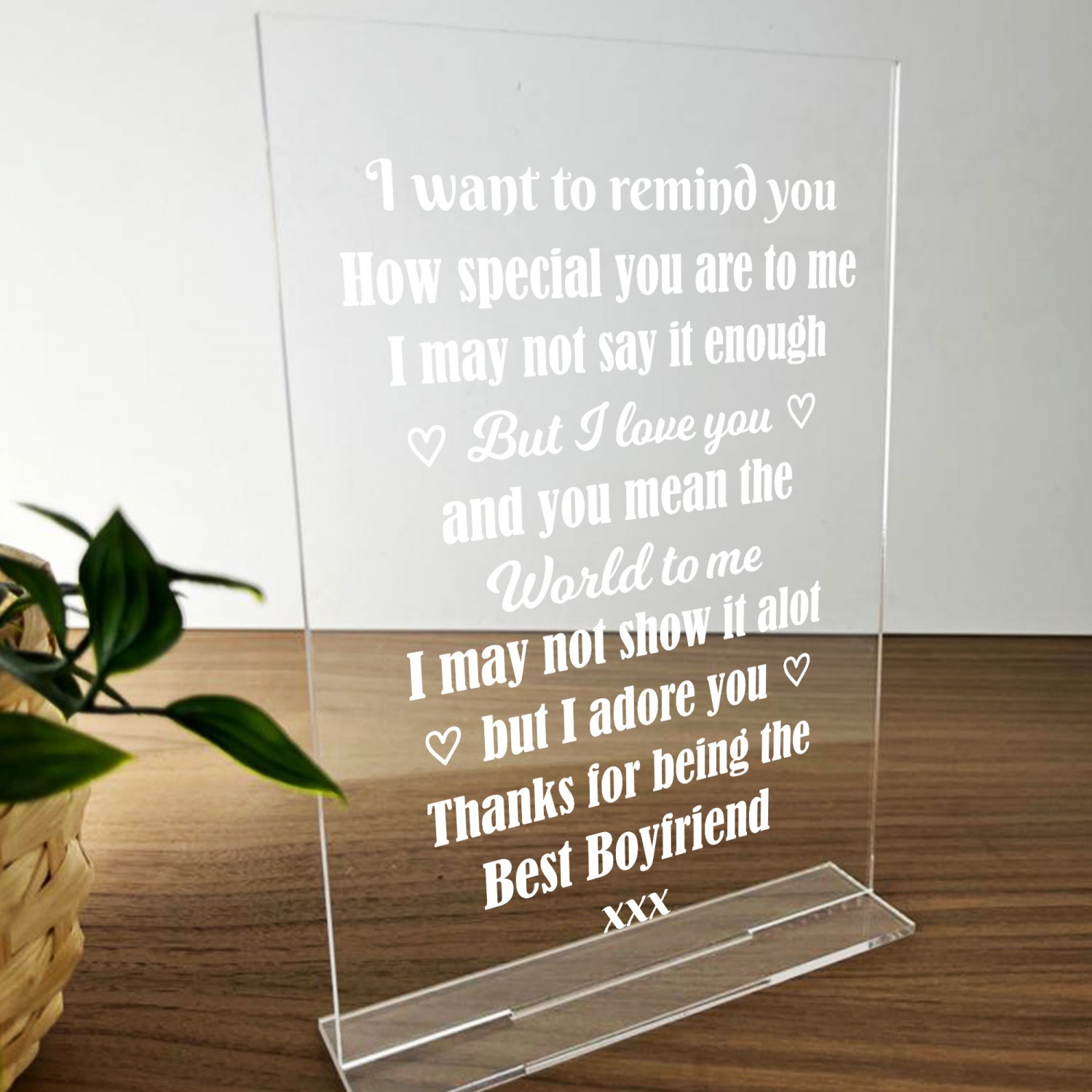 Birthday Presents For Boyfriend Standing Plaque Boyfriend Gifts