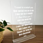 Birthday Presents For Boyfriend Standing Plaque Boyfriend Gifts