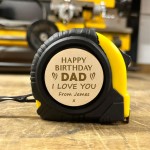 Birthday Gifts For Dad Personalised Engraved Tape Measure Gift