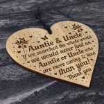 Auntie Gifts Uncle Gifts For Birthday Christmas Engraved Heart