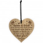 Auntie Gifts Uncle Gifts For Birthday Christmas Engraved Heart