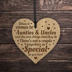 Auntie And Uncle Plaque Auntie Uncle Gift Ideas Engraved Heart 