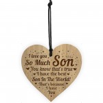 I Love You Son Gift From Dad Mum Engraved Heart Son Birthday 
