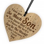 I Love You Son Gift From Dad Mum Engraved Heart Son Birthday 