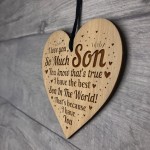 I Love You Son Gift From Dad Mum Engraved Heart Son Birthday 