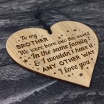  Funny Brother Present Engraved Heart Joke Brother Birthday Xmas