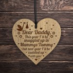 Daddy To Be Sign Baby Shower Gift Engraved Heart Bump Gifts