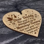 Daddy To Be Sign Baby Shower Gift Engraved Heart Bump Gifts