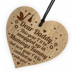 Daddy To Be Sign Baby Shower Gift Engraved Heart Bump Gifts