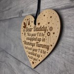Daddy To Be Sign Baby Shower Gift Engraved Heart Bump Gifts