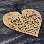 Mummy To Be Sign Engraved Heart Bump Gift Mummy Birthday Xmas