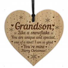 Christmas Gift For Grandson Engraved Heart Grandson Gifts