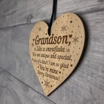Christmas Gift For Grandson Engraved Heart Grandson Gifts