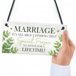 Marriage Gifts For Couple Plaque Marriage Sign Anniversary Gift 