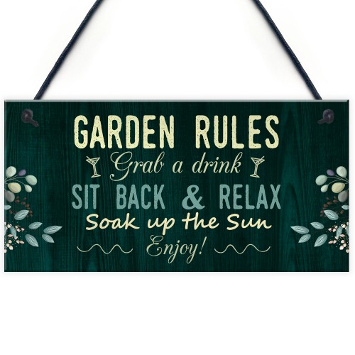  Garden Signs And Plaques Hanging Wall Door Sign Shabby Outside