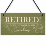 Garden Plaque Novelty Retirement Gift Hanging Door Greenhouse