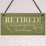 Garden Plaque Novelty Retirement Gift Hanging Door Greenhouse
