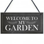 Garden Sign Novelty WELCOME Sign Hanging Plaque Summer House