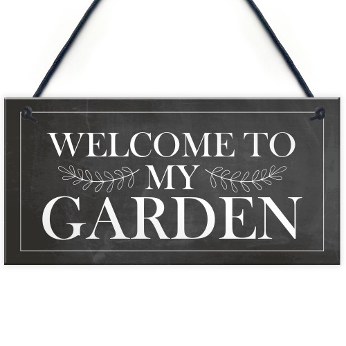 Garden Sign Novelty WELCOME Sign Hanging Plaque Summer House