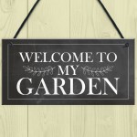 Garden Sign Novelty WELCOME Sign Hanging Plaque Summer House