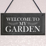 Garden Sign Novelty WELCOME Sign Hanging Plaque Summer House