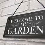 Garden Sign Novelty WELCOME Sign Hanging Plaque Summer House