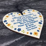 Best Friends Wooden Hanging Heart Inspirational Birthday Gift