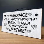 Funny Anniversary Gift For Him Her Wooden Sign Husband Wife Gift