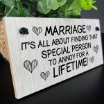 Funny Anniversary Gift For Him Her Wooden Sign Husband Wife Gift