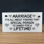 Funny Anniversary Gift For Him Her Wooden Sign Husband Wife Gift