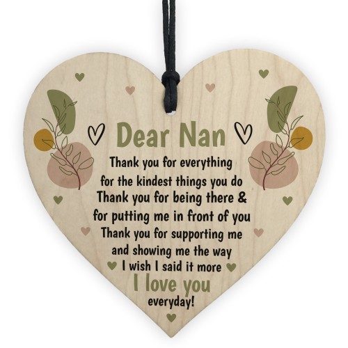 Cute Thank You Nan Love You Gift Birthday Christmas 