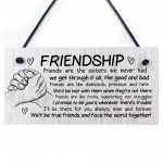 Best Friend Plaque Wooden Sign Friendship Gift Best Friend Gifts