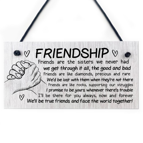 Best Friend Plaque Wooden Sign Friendship Gift Best Friend Gifts