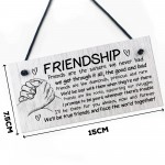 Best Friend Plaque Wooden Sign Friendship Gift Best Friend Gifts