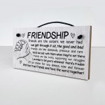 Best Friend Plaque Wooden Sign Friendship Gift Best Friend Gifts