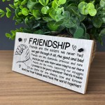 Best Friend Plaque Wooden Sign Friendship Gift Best Friend Gifts